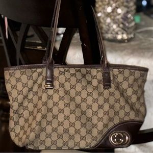 Authentic Original GG canvas Britt tote